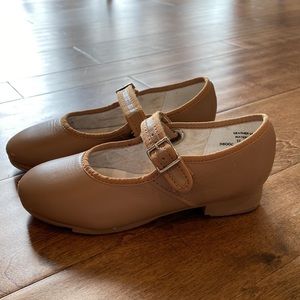 Capezio Tan Velcro Buckle Mary Jane Tap Shoes